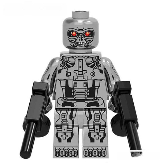 Movies Lego Custom Minifigure - Terminator T-800 Chrome Endoskeleton