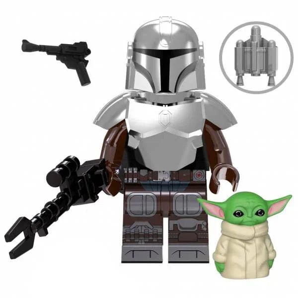 Star Wars Lego Custom Minifigure - The Mandalorian Din Djarin & Grogu