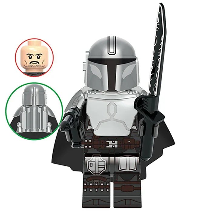 Star Wars Lego Custom Minifigure - The Mandalorian Din Djarin & Darksaber
