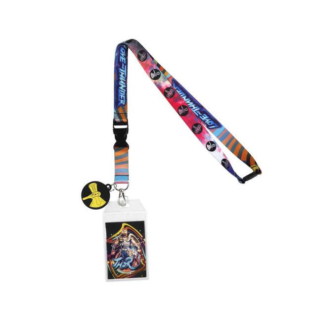 Marvel Thor: Love and Thunder Symbols Neon Print Breakaway Lanyard