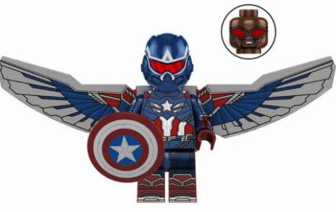 Marvel Lego Custom Minifigure - Captain America Sam Wilson 2