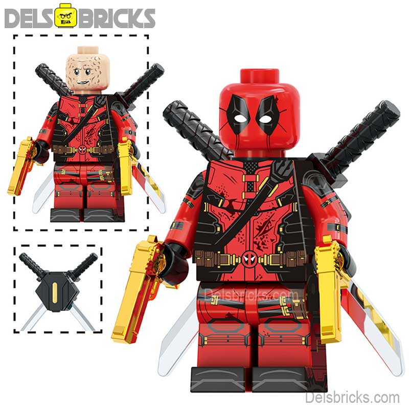 Marvel Lego Custom Minifigure - Deadpool (Deadpool & Wolverine)