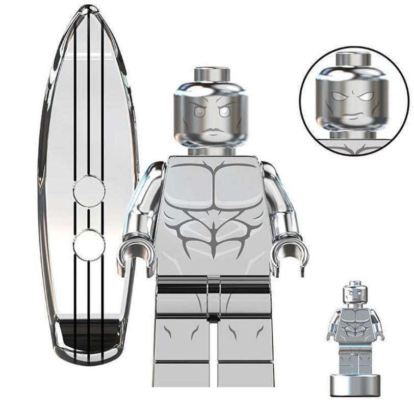 Marvel Lego Custom Minifigure - Silver Surfer 2