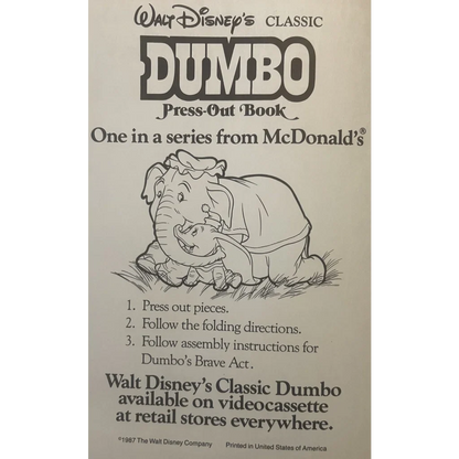 Disney Dumbo Press Book