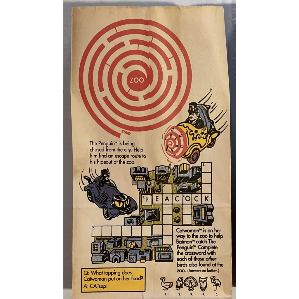 Batman Happy Meal Bag with Iconic Batmobile