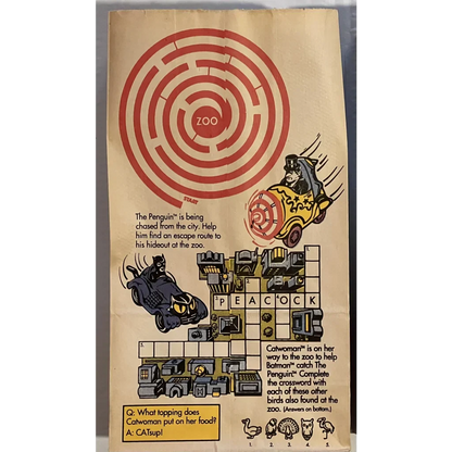 Batman Happy Meal Bag with Iconic Batmobile