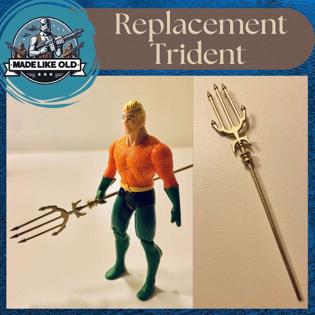 DC Super Powers Aquaman Trident Repro Part 1985 Vintage Kenner