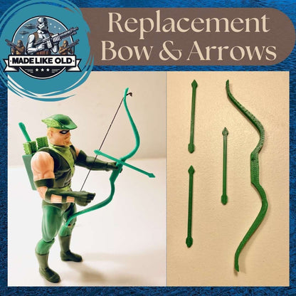 DC Super Powers Green Arrow Bow & Arrows Repro Part 1984 Vintage Kenner