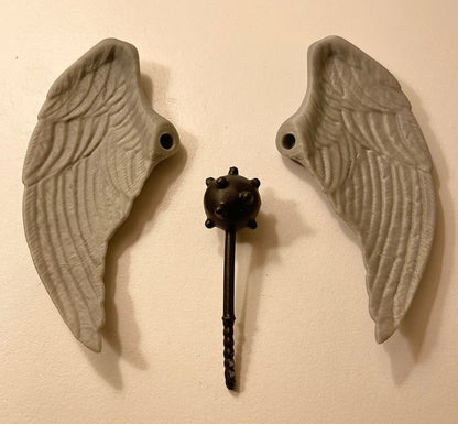 DC Super Powers Hawkman Wings & Mace Repro Part 1984 Vintage Kenner