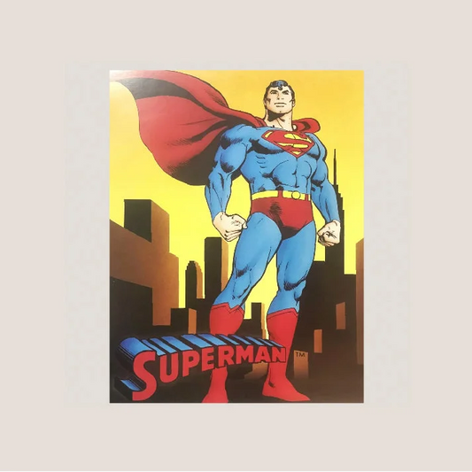 Superman Vintage Large Collectible Card Print