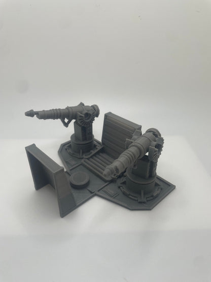 Star Wars Rebel Transport Cannons Mount & Base Repro Part 1982 Vintage Kenner