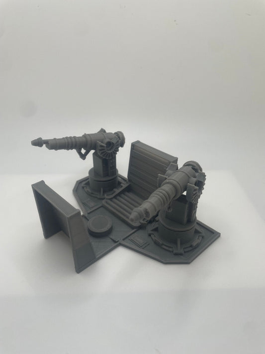 Star Wars Rebel Transport Cannons Mount & Base Repro Part 1982 Vintage Kenner