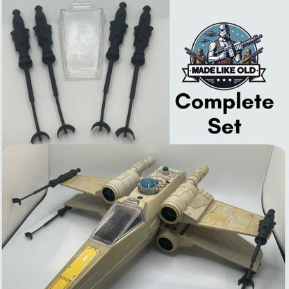 Star Wars X Wing Canopy & Laser Cannons Set Repro Part 1978 Vintage Kenner