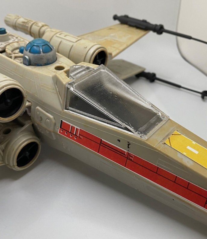 Star Wars X Wing Fighter Canopy Glass Repro Part 1978 Vintage Kenner