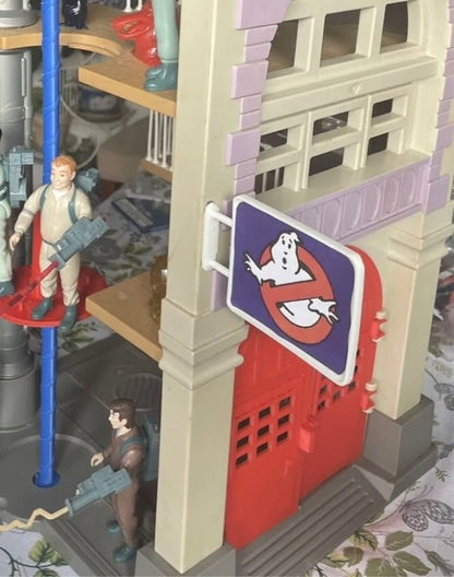 Real Ghostbusters Firehouse Reproduction Sign 1987 Vintage Kenner