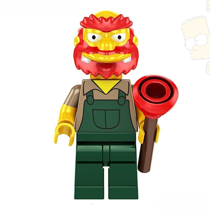 Simpsons Lego Custom Minifigure - Willie