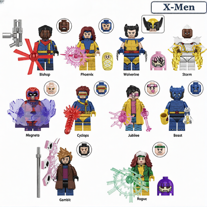 Marvel Lego Custom Minifigure Set - X-Men '97 Set of 10 S2