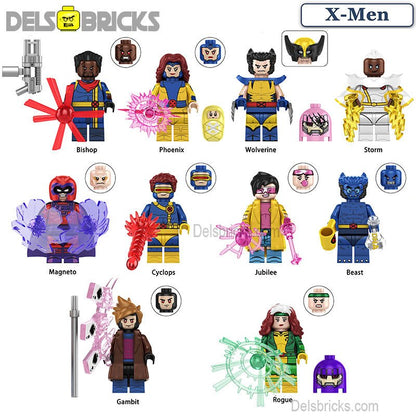 Marvel Lego Custom Minifigure Set - X-Men '97 Set of 10 S2