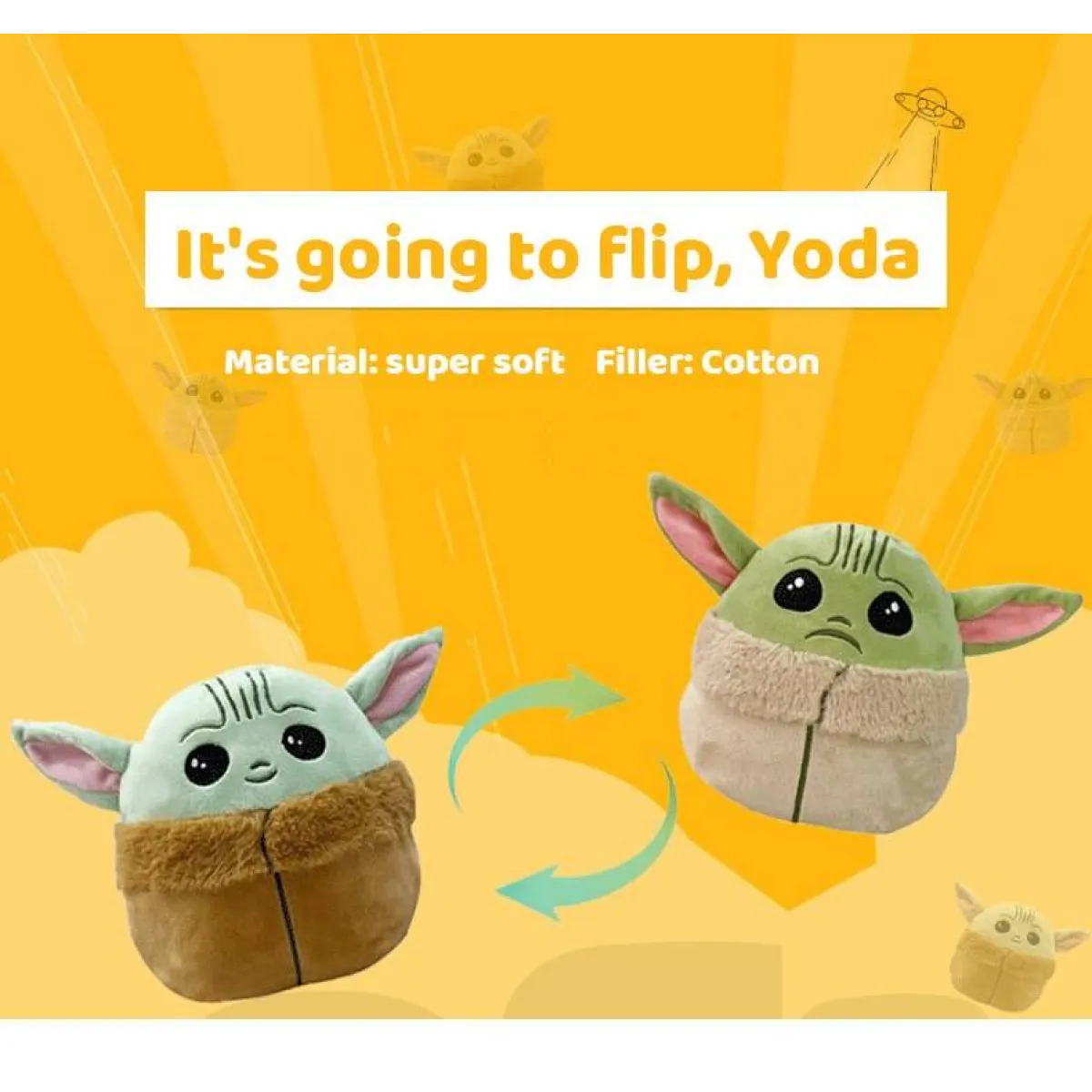 Star Wars Yoda Reversible Plushie