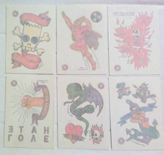 Simpsons Trading Card set - Tattoos