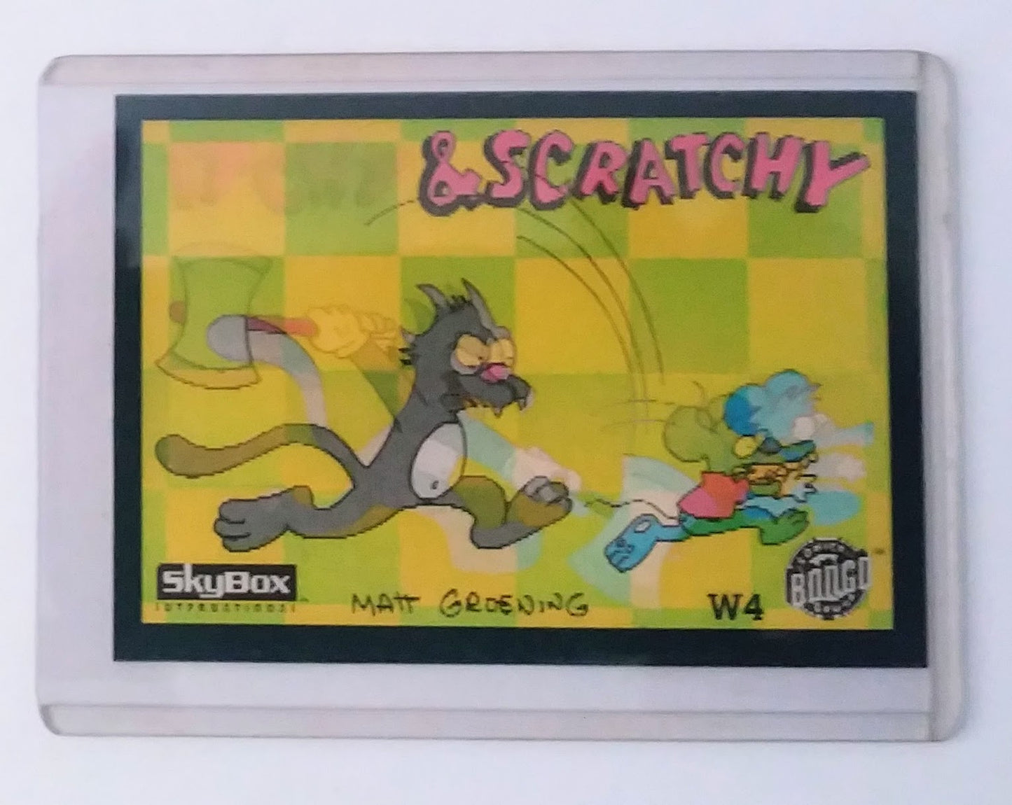 Simpsons Trading Card - 1993 #W4 Itchy & Scratchy (Wiggle)