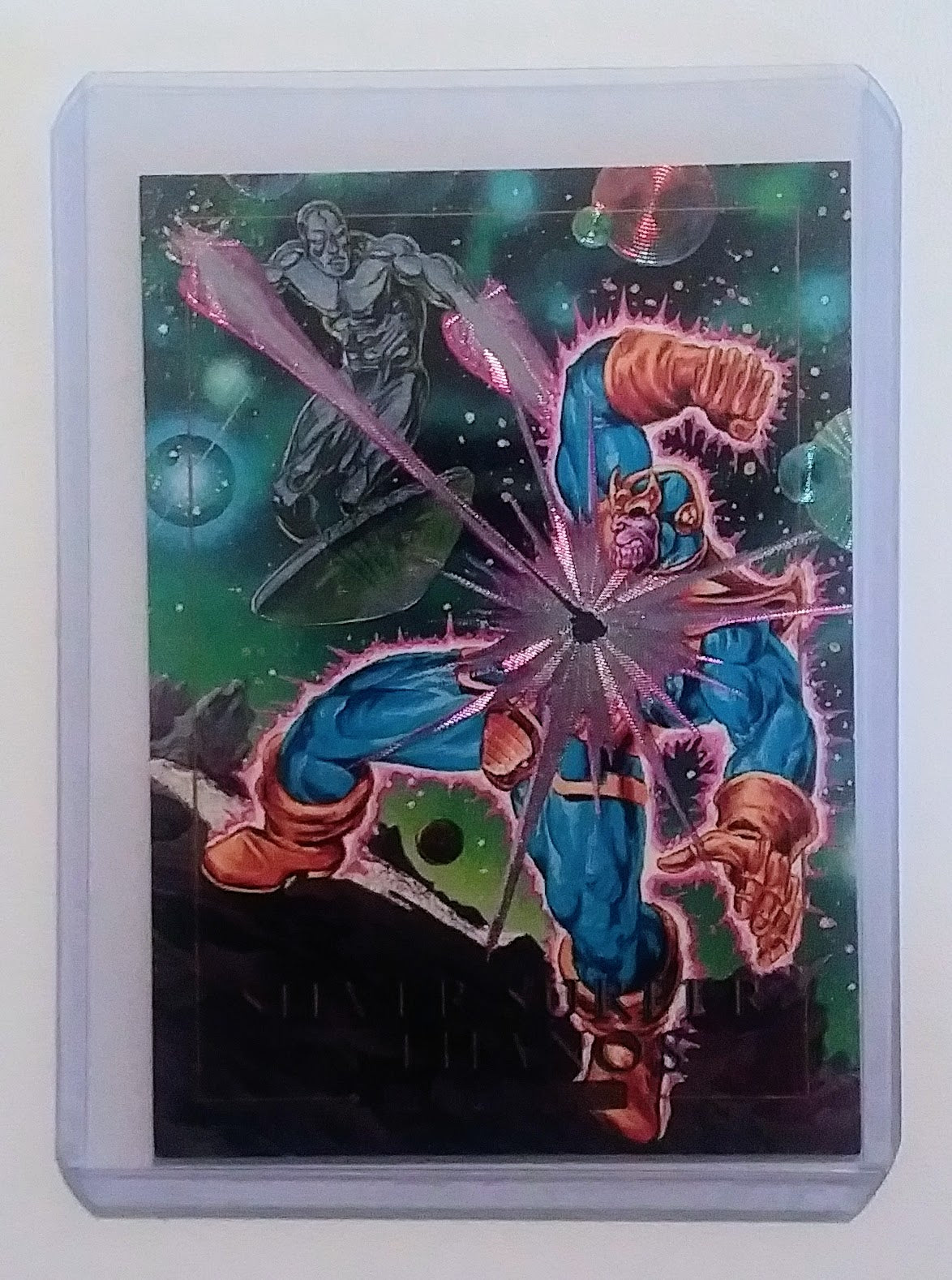 Marvel Masterpieces Card - 1992 #2D Silver Surfer vs. Thanos (Foil)