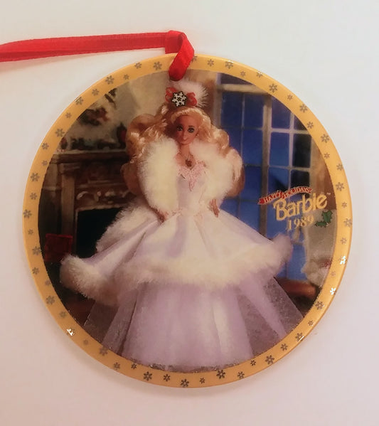 Barbie Holiday Ornament - Happy Holidays 1989