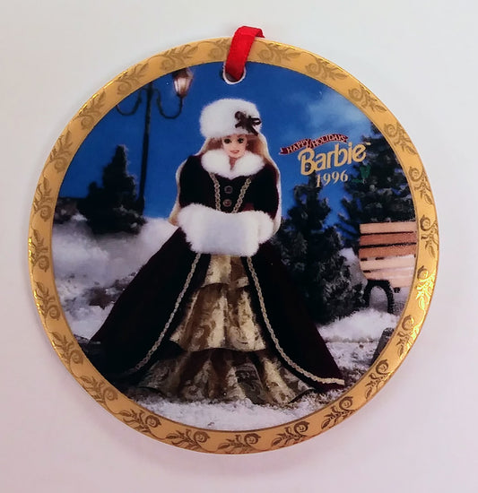 Barbie Holiday Ornament - Happy Holidays 1996