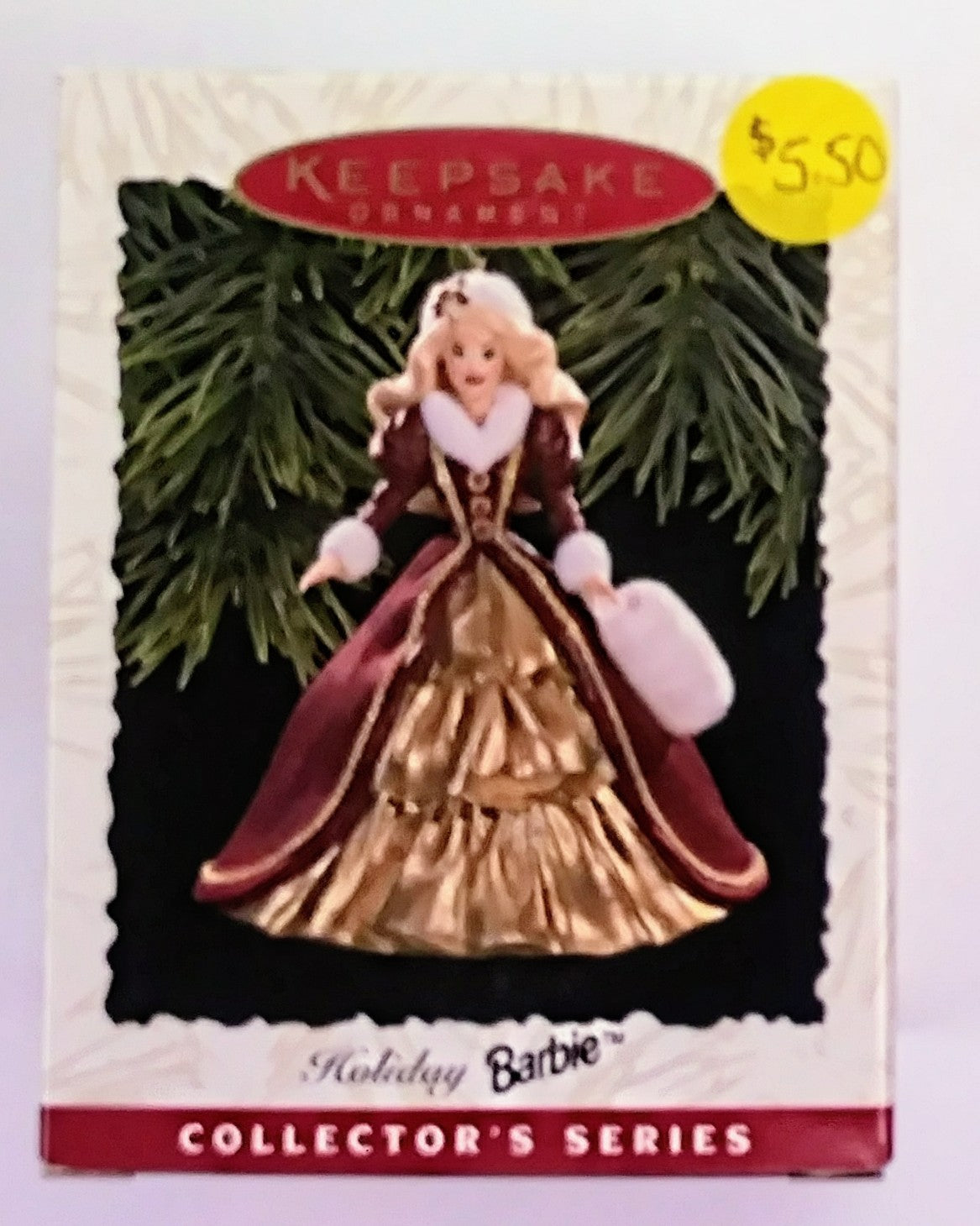 Barbie Keepsake Ornament - Holiday Barbie 1996