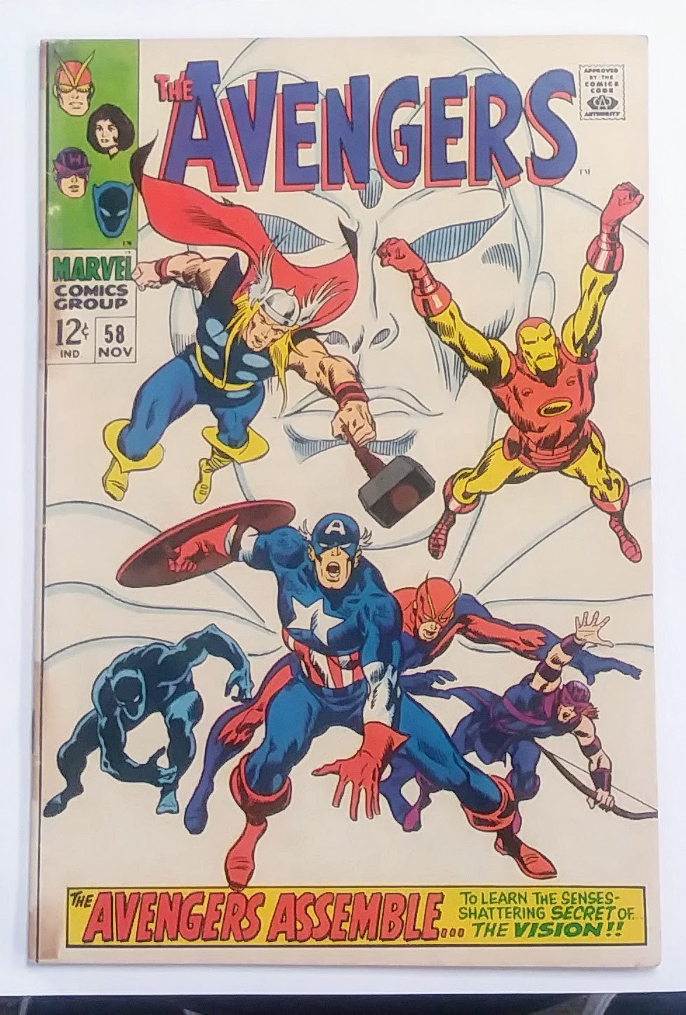 Avengers #058, Marvel Comics (November 1968, G/VG)