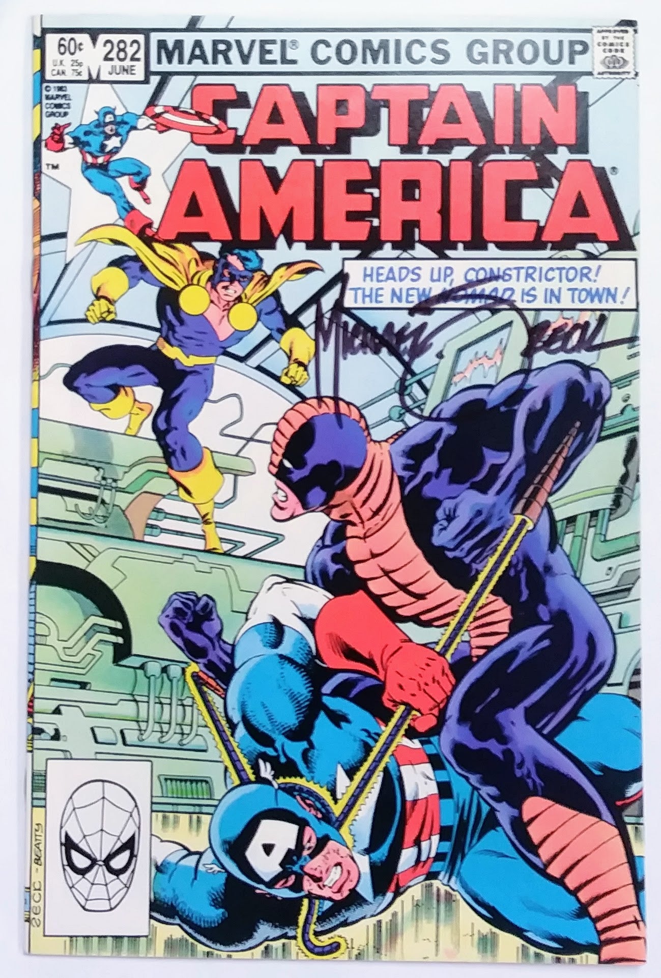 Signed Comics: Captain America #282, Marvel Comics