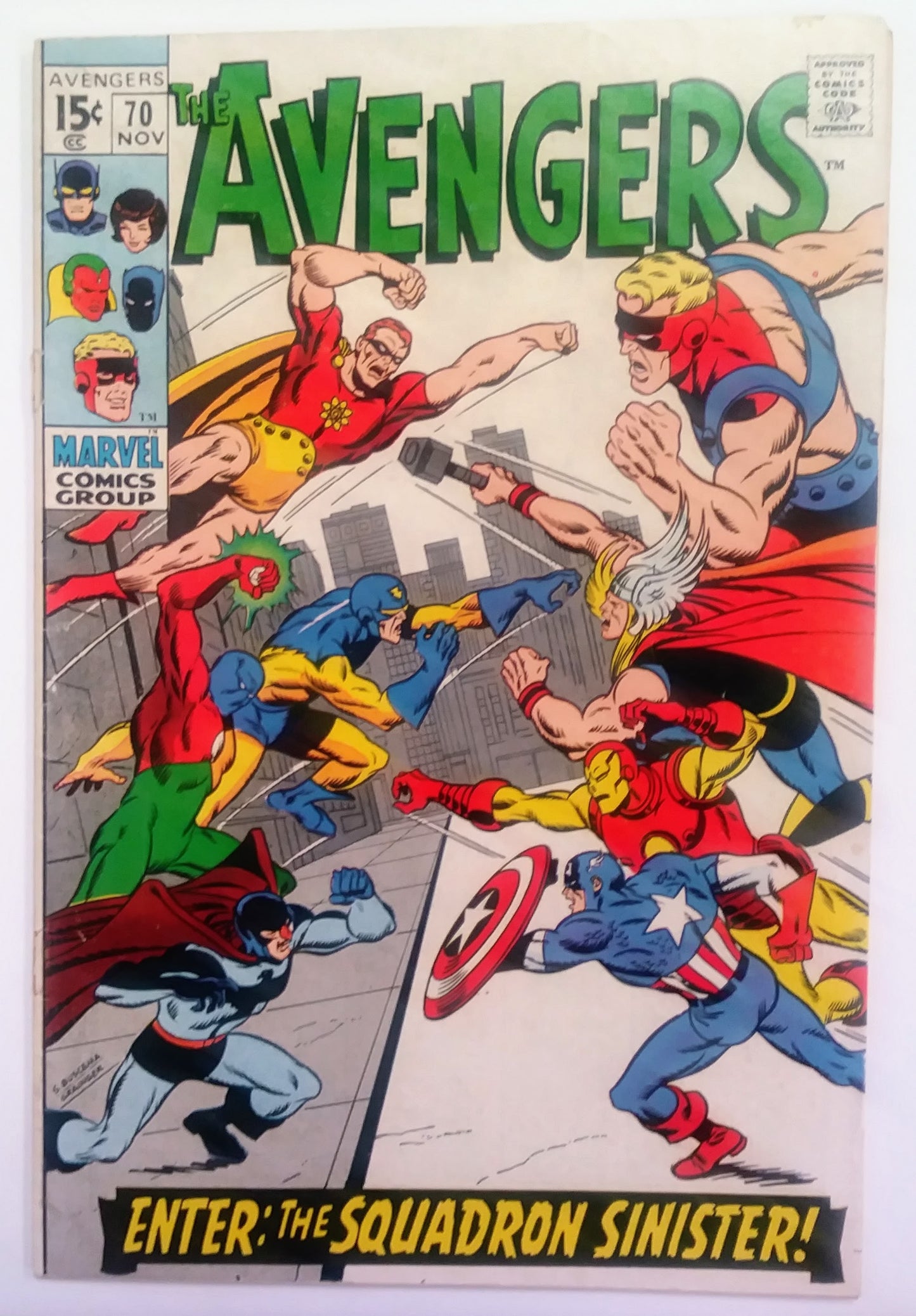 Avengers #070, Marvel Comics (November 1969, Fair)