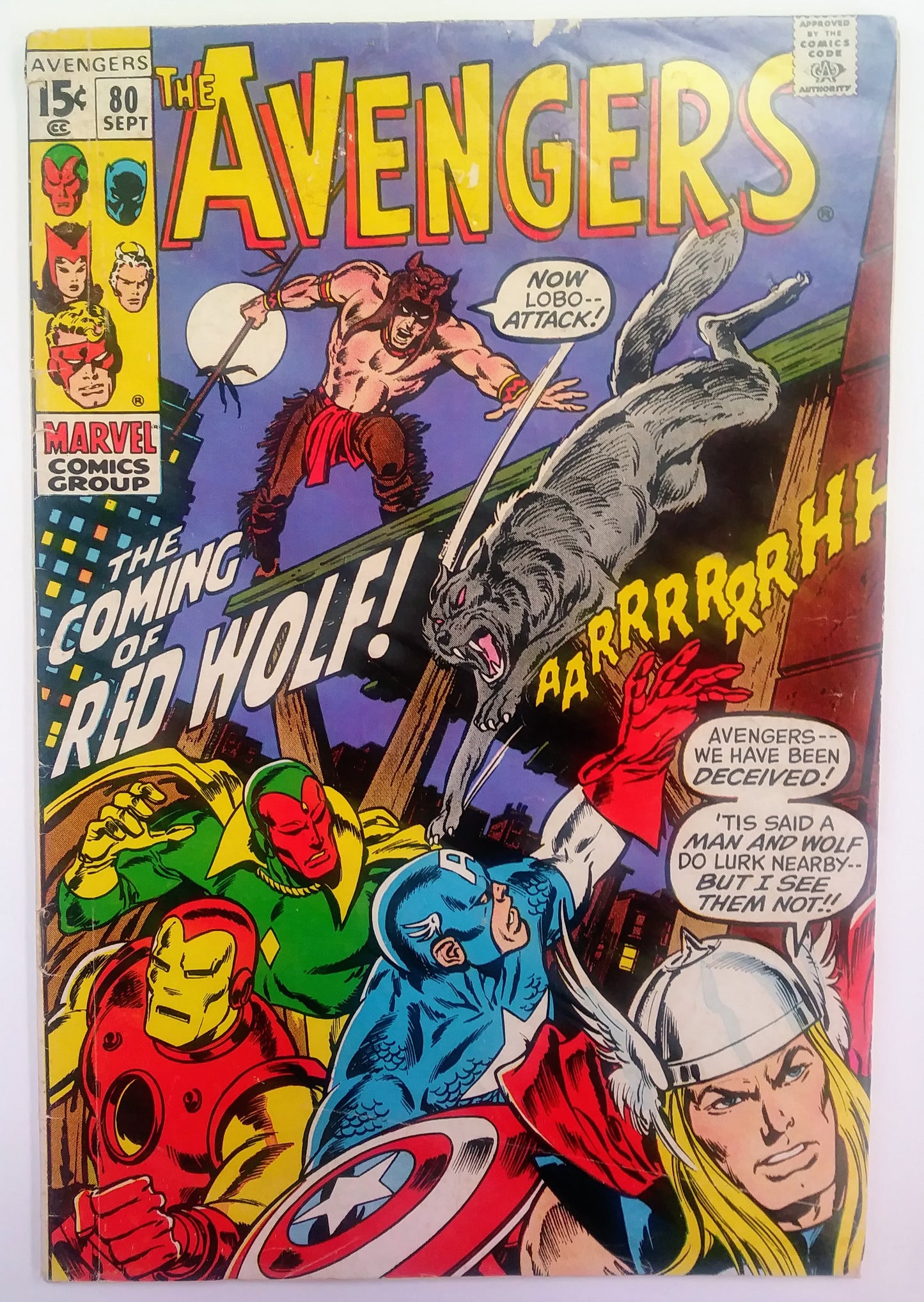 Avengers #080, Marvel Comics (September 1970, GD-)